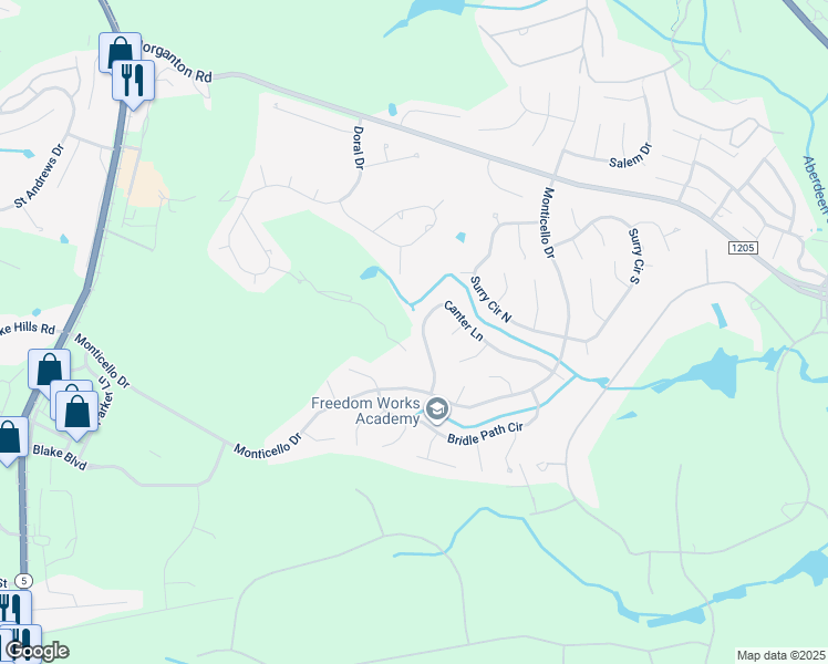 map of restaurants, bars, coffee shops, grocery stores, and more near 85 Canter Lane in Pinehurst