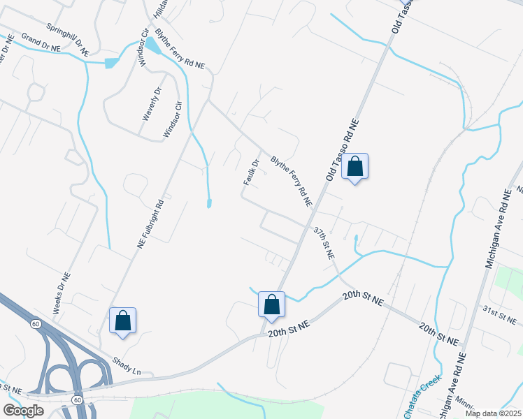 map of restaurants, bars, coffee shops, grocery stores, and more near 1360 37th Street Northeast in Cleveland