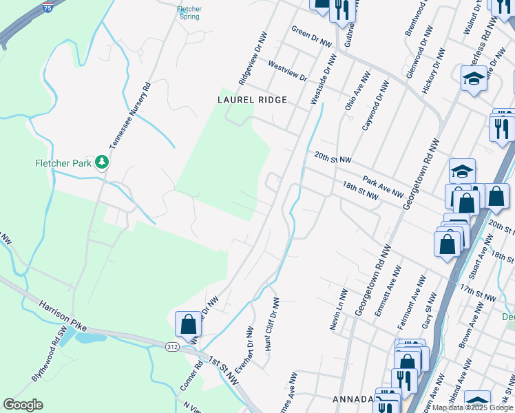 map of restaurants, bars, coffee shops, grocery stores, and more near 1145 Westside Drive Northwest in Cleveland