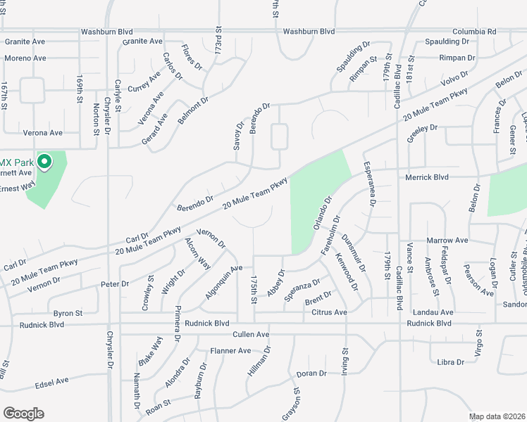 map of restaurants, bars, coffee shops, grocery stores, and more near Omita Court in California City
