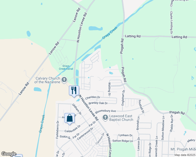 map of restaurants, bars, coffee shops, grocery stores, and more near 1861 Pisgah Road in Shelby County