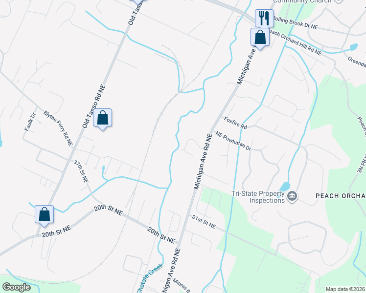 map of restaurants, bars, coffee shops, grocery stores, and more near 1747 Brookwood Drive Northeast in Cleveland