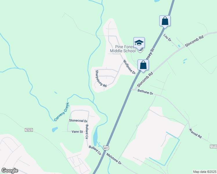 map of restaurants, bars, coffee shops, grocery stores, and more near 329 Sharpsburg Road in Fayetteville