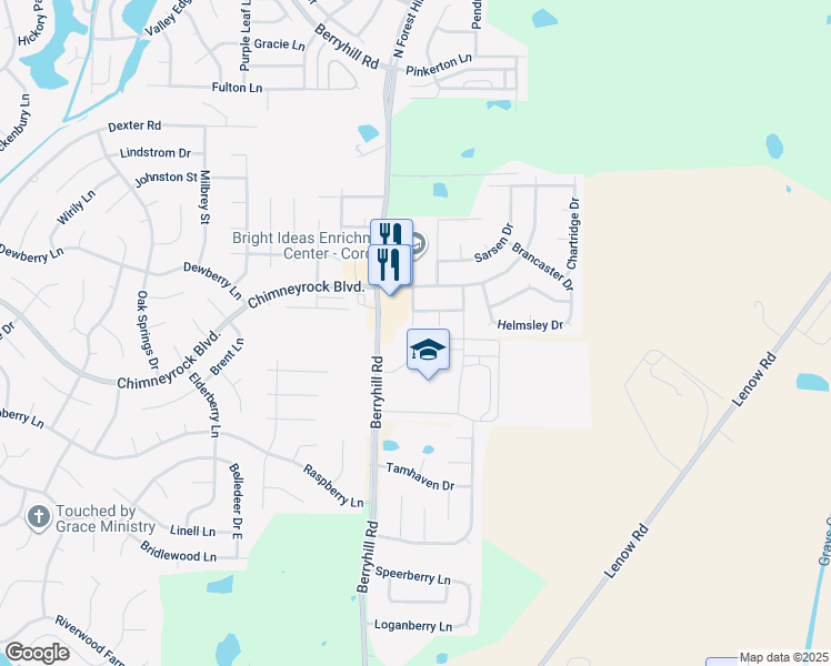 map of restaurants, bars, coffee shops, grocery stores, and more near 1854 Banstead Cove in Shelby County