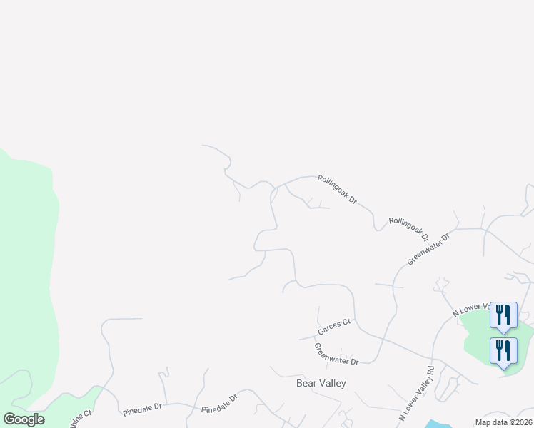 map of restaurants, bars, coffee shops, grocery stores, and more near 30370 Rollingoak Drive in Tehachapi