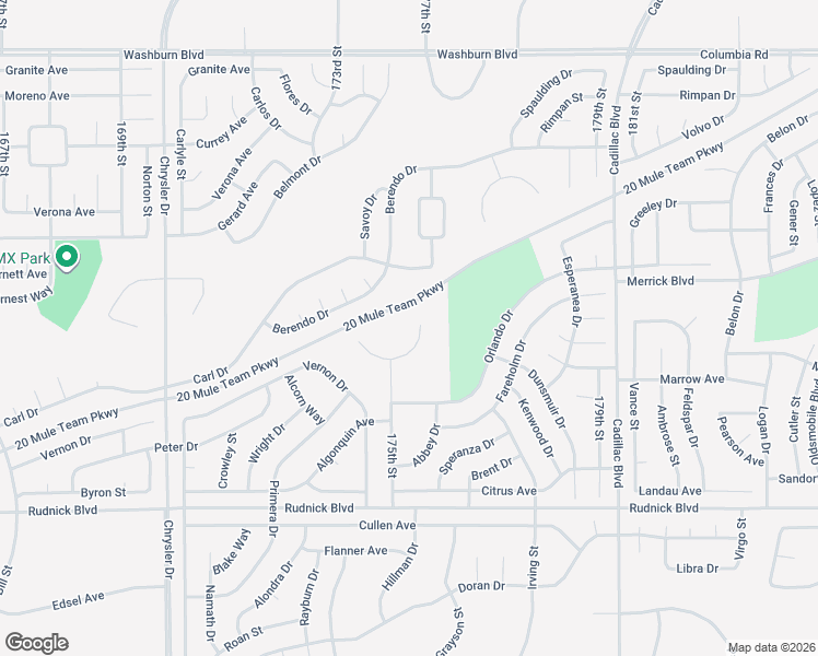 map of restaurants, bars, coffee shops, grocery stores, and more near Omita Court in California City
