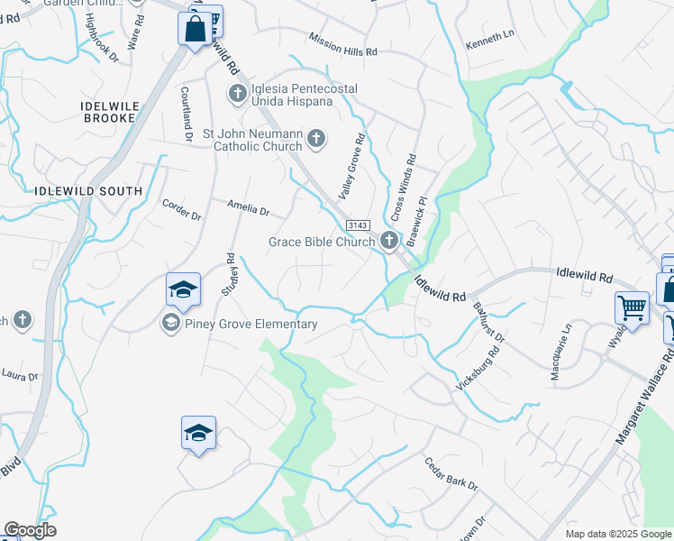 map of restaurants, bars, coffee shops, grocery stores, and more near 8608 Quarry Road in Charlotte
