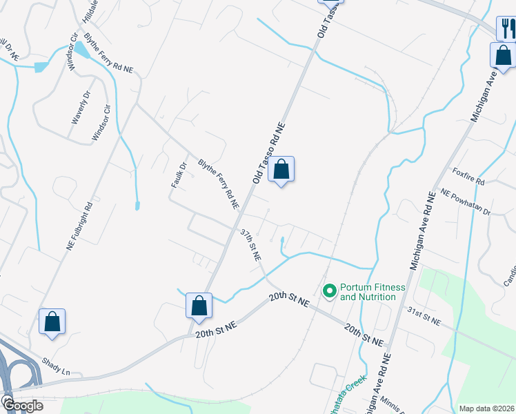 map of restaurants, bars, coffee shops, grocery stores, and more near 3804 Old Tasso Road Northeast in Cleveland