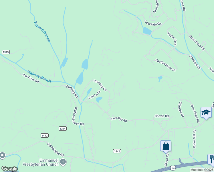 map of restaurants, bars, coffee shops, grocery stores, and more near 273 Pressley Circle in Franklin