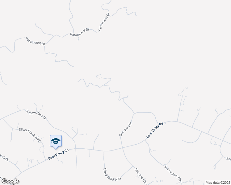 map of restaurants, bars, coffee shops, grocery stores, and more near 24409 San Juan Drive in Tehachapi