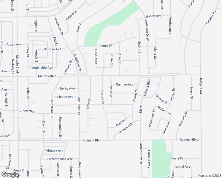 map of restaurants, bars, coffee shops, grocery stores, and more near Phyllis Street in California City