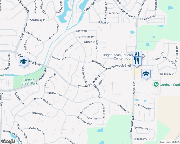 map of restaurants, bars, coffee shops, grocery stores, and more near 8952 Vorlich Cove in Memphis