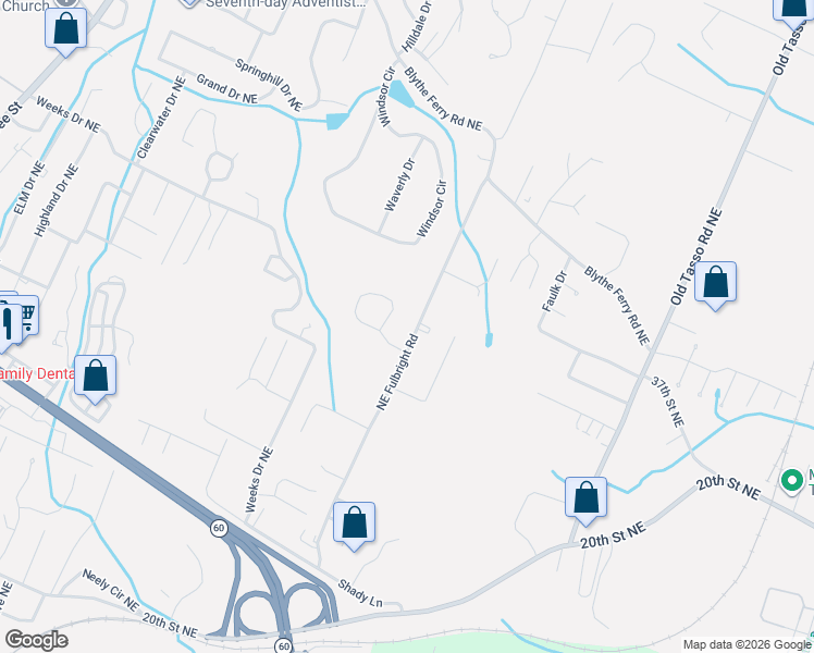 map of restaurants, bars, coffee shops, grocery stores, and more near 3180 Northeast Fulbright Road in Cleveland
