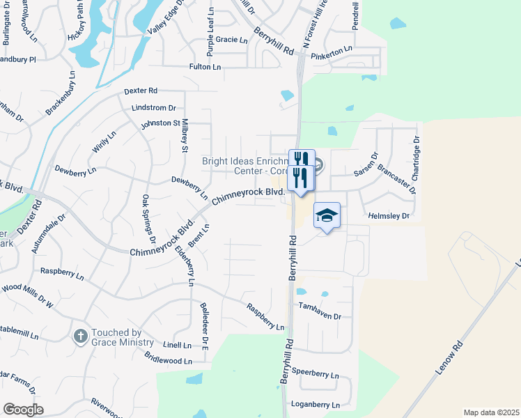 map of restaurants, bars, coffee shops, grocery stores, and more near 9129 Cinderhill Cove East in Memphis