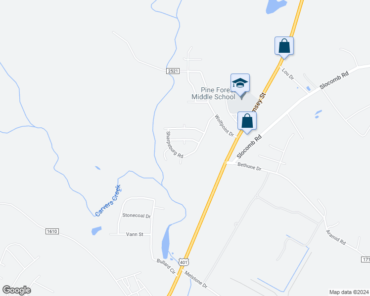 map of restaurants, bars, coffee shops, grocery stores, and more near 4604 Brecknock Court in Fayetteville