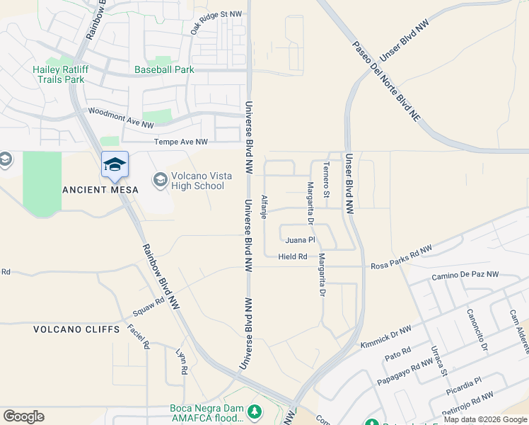 map of restaurants, bars, coffee shops, grocery stores, and more near Alfanje in LOS RANCHOS DE ABQ