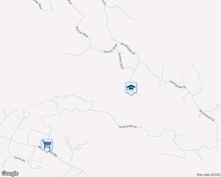 map of restaurants, bars, coffee shops, grocery stores, and more near 24091 Jacaranda Drive in Tehachapi