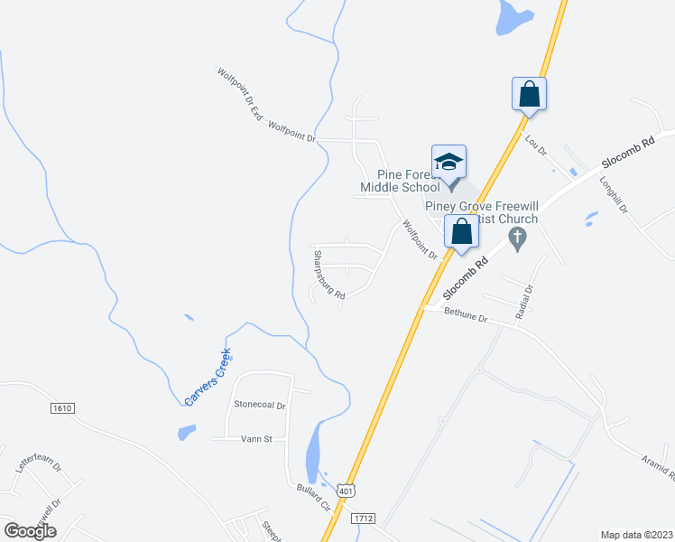 map of restaurants, bars, coffee shops, grocery stores, and more near 229 Shakerstone Drive in Fayetteville