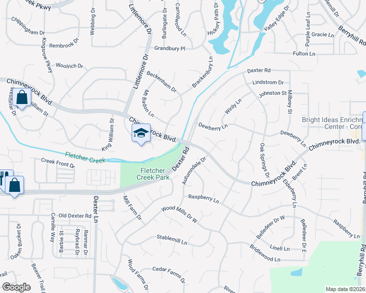 map of restaurants, bars, coffee shops, grocery stores, and more near 8729 Dexter Road in Memphis