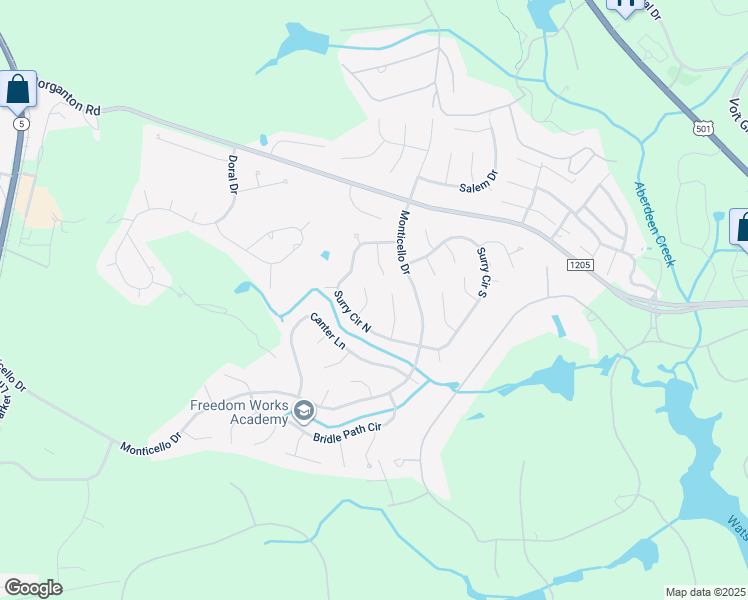 map of restaurants, bars, coffee shops, grocery stores, and more near 6 Furlong Place in Pinehurst