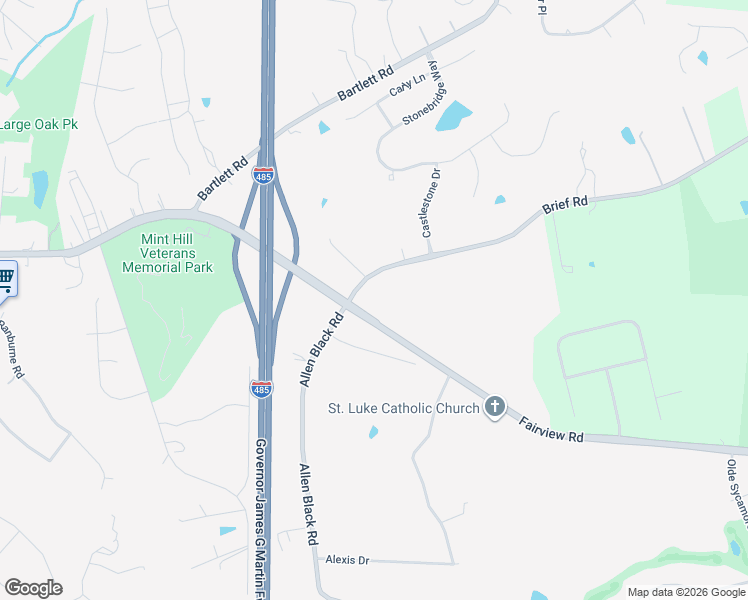 map of restaurants, bars, coffee shops, grocery stores, and more near 8132 Brief Road in Mint Hill