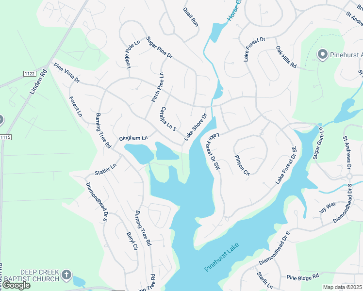 map of restaurants, bars, coffee shops, grocery stores, and more near 424 Pine Vista Drive in Pinehurst