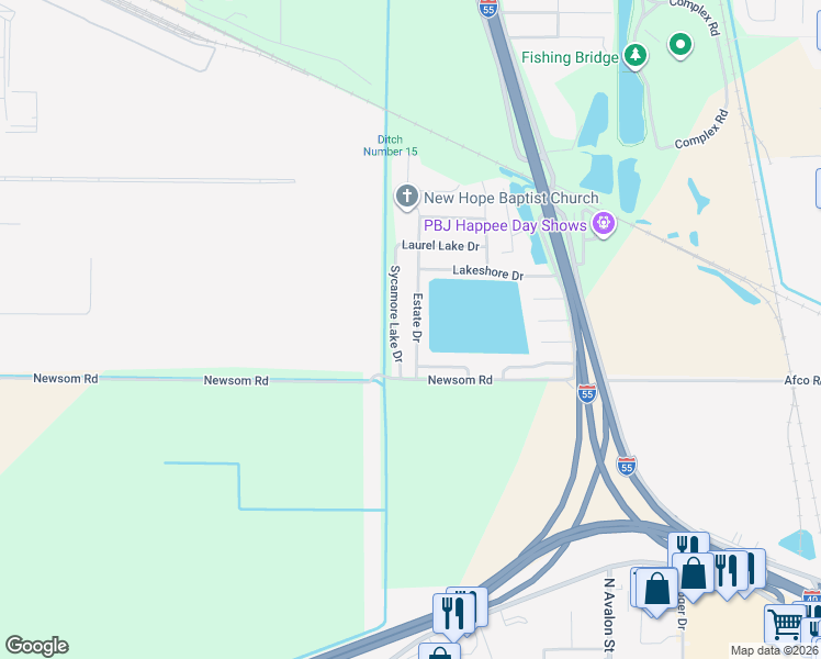 map of restaurants, bars, coffee shops, grocery stores, and more near 175 Estate Drive in Marion