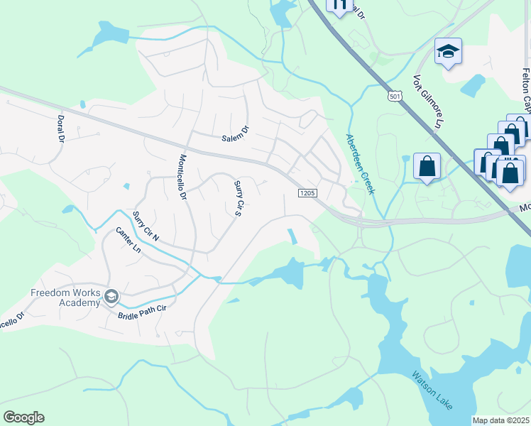 map of restaurants, bars, coffee shops, grocery stores, and more near 80 Quail Hollow in Pinehurst