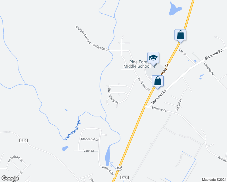 map of restaurants, bars, coffee shops, grocery stores, and more near 236 Shakerstone Drive in Fayetteville