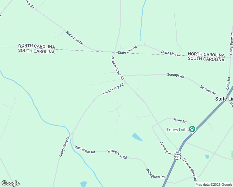 map of restaurants, bars, coffee shops, grocery stores, and more near 434 Camp Ferry Road in Gaffney