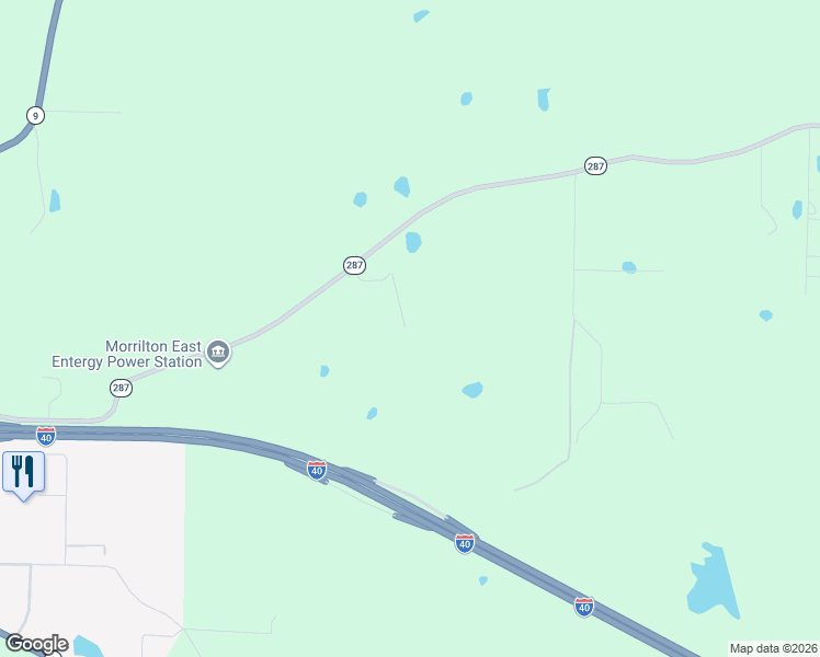 map of restaurants, bars, coffee shops, grocery stores, and more near 751 Arkansas 287 in Morrilton