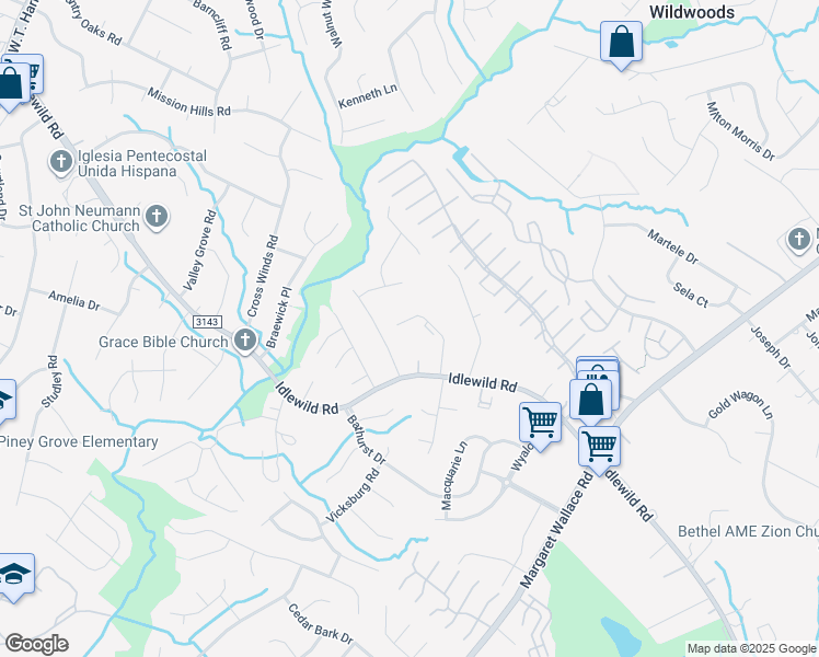 map of restaurants, bars, coffee shops, grocery stores, and more near in Charlotte