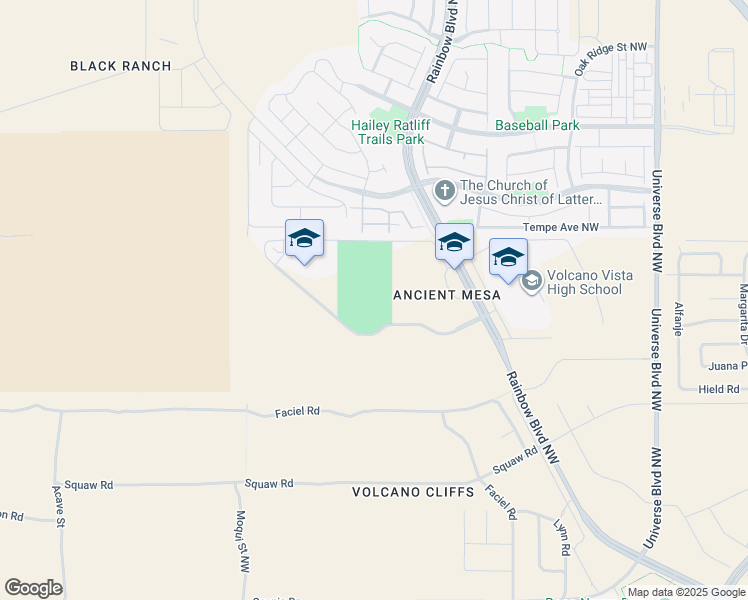 map of restaurants, bars, coffee shops, grocery stores, and more near 8111 Rainbow Boulevard Northwest in Albuquerque