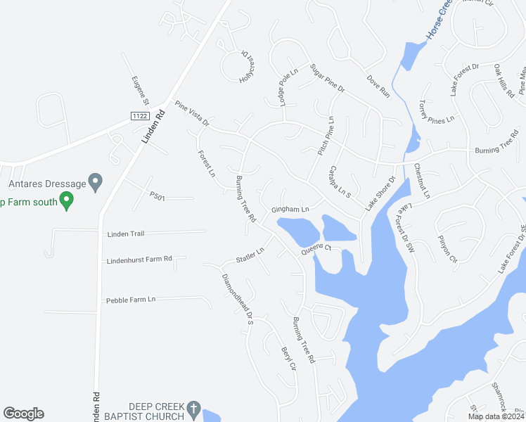 map of restaurants, bars, coffee shops, grocery stores, and more near 5 Gingham Lane in Pinehurst