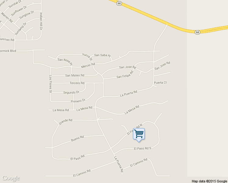 map of restaurants, bars, coffee shops, grocery stores, and more near 807 La Puerta Rd in Bullhead City