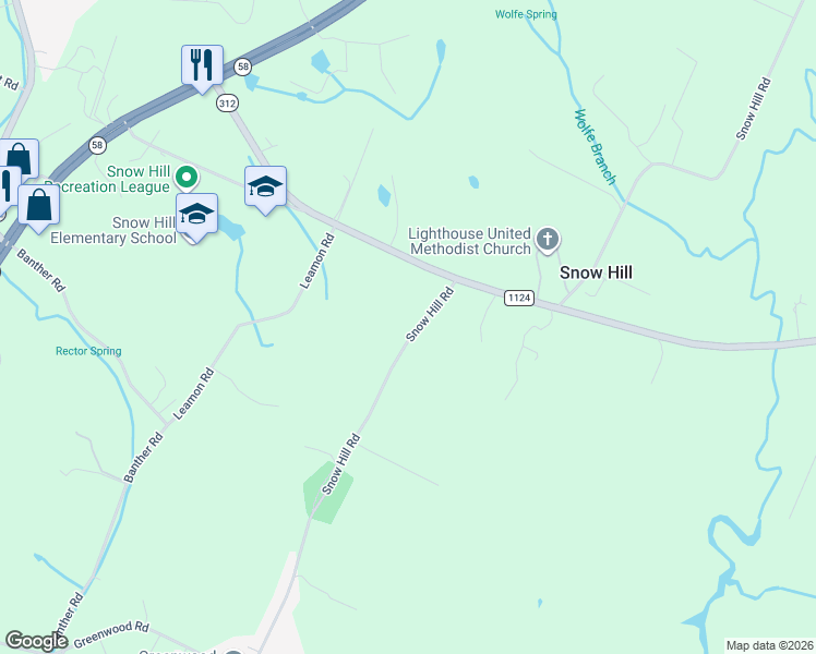 map of restaurants, bars, coffee shops, grocery stores, and more near 9005 Snow Hill Road in Ooltewah