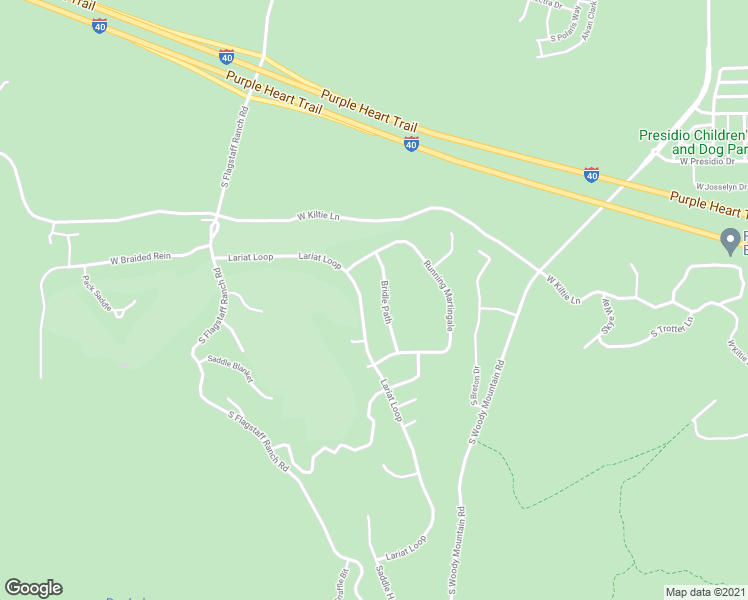 map of restaurants, bars, coffee shops, grocery stores, and more near 3675 Bridle Path in Flagstaff