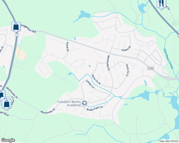 map of restaurants, bars, coffee shops, grocery stores, and more near 1 Gallop Court in Pinehurst