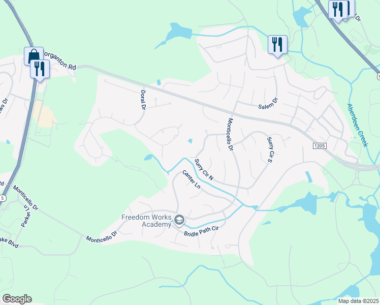 map of restaurants, bars, coffee shops, grocery stores, and more near 1 Gallop Court in Pinehurst