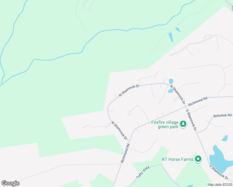 map of restaurants, bars, coffee shops, grocery stores, and more near 52 North Shamrock Drive in Jackson Springs