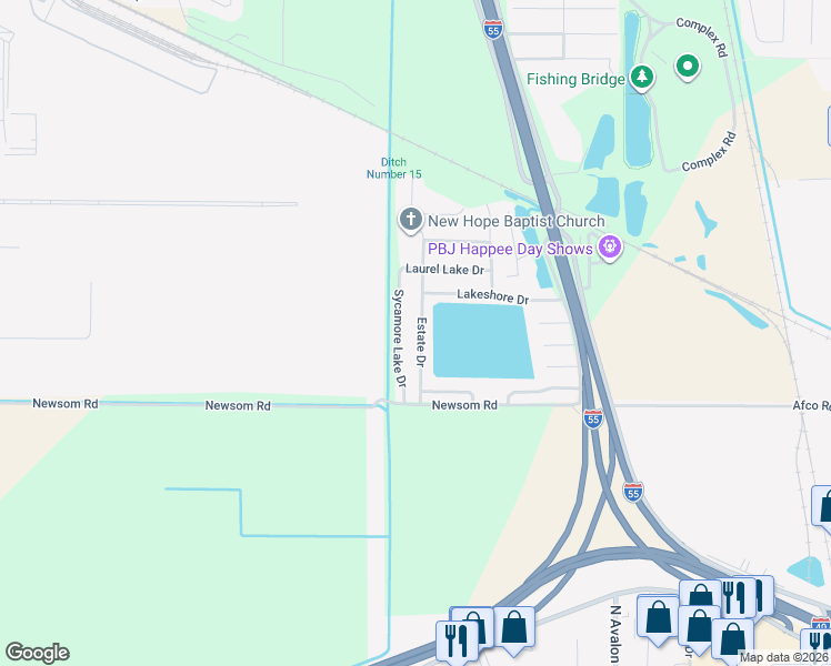 map of restaurants, bars, coffee shops, grocery stores, and more near 175 Estate Drive in Marion