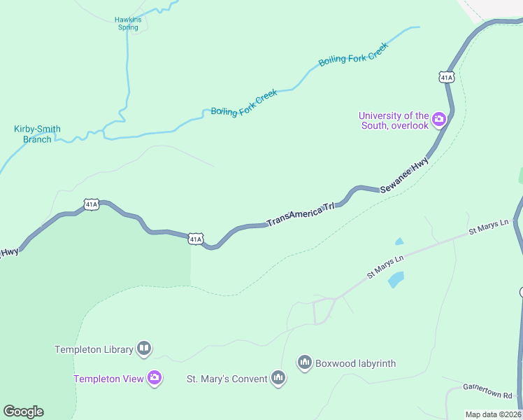map of restaurants, bars, coffee shops, grocery stores, and more near 10367 Sewanee Highway in Sewanee