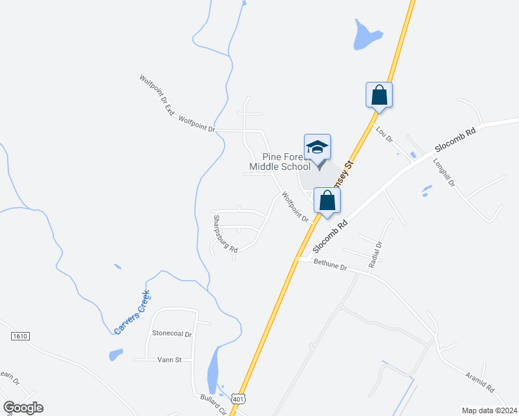 map of restaurants, bars, coffee shops, grocery stores, and more near 206 Beaconfield Drive in Fayetteville