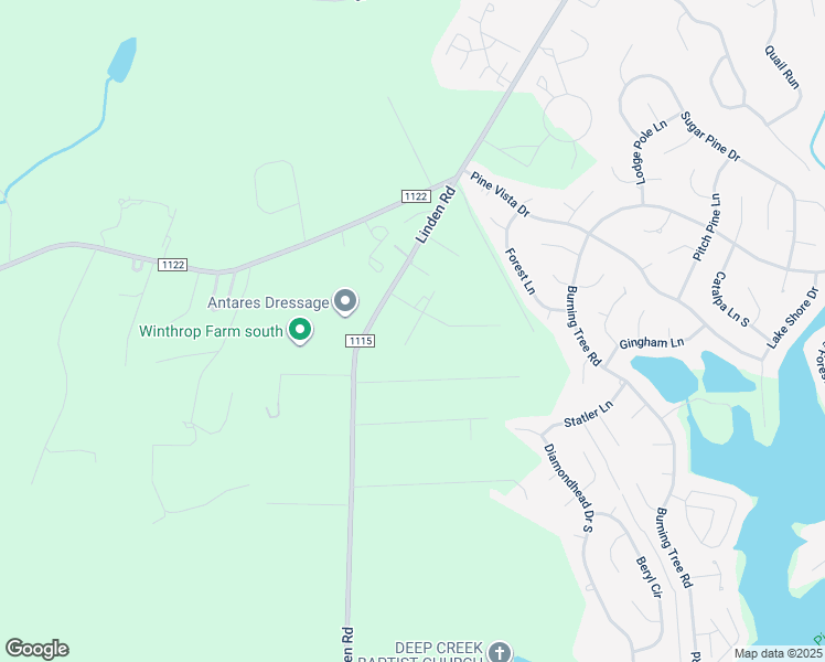 map of restaurants, bars, coffee shops, grocery stores, and more near McKenzie Lane in Moore County