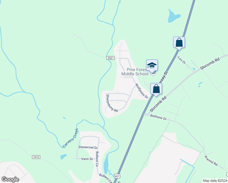 map of restaurants, bars, coffee shops, grocery stores, and more near 306 Beaconfield Drive in Fayetteville