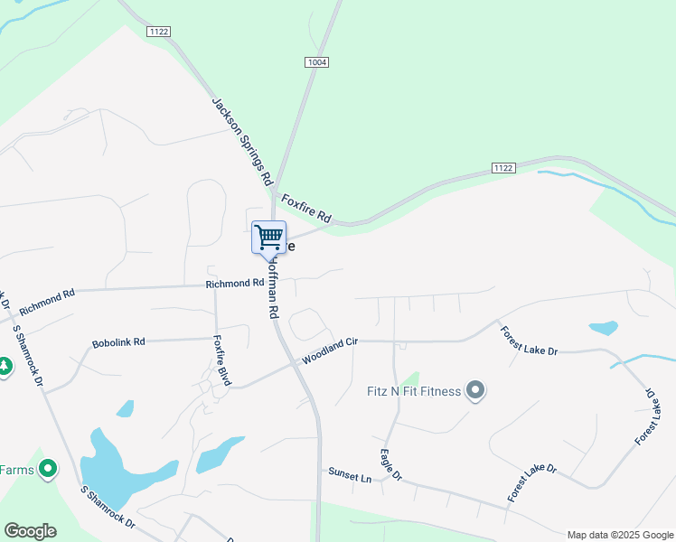 map of restaurants, bars, coffee shops, grocery stores, and more near Pine Valley Lane in Aberdeen