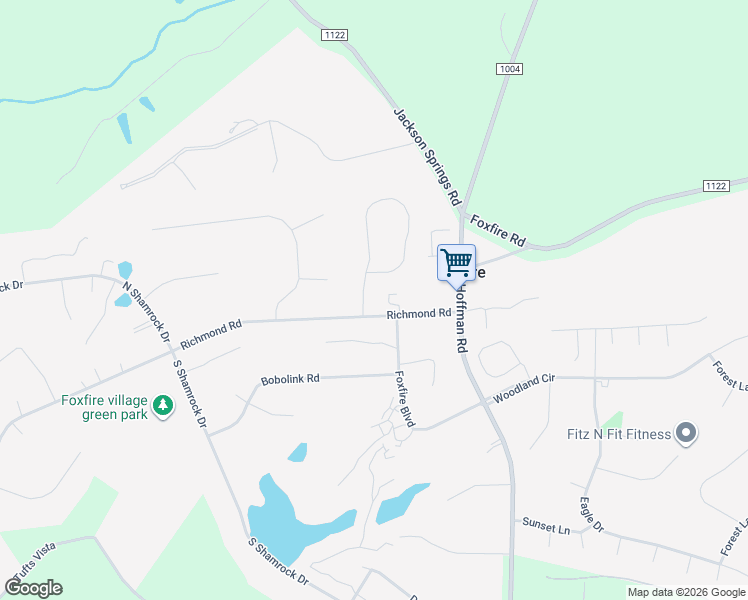 map of restaurants, bars, coffee shops, grocery stores, and more near 24 Richmond Road in Jackson Springs