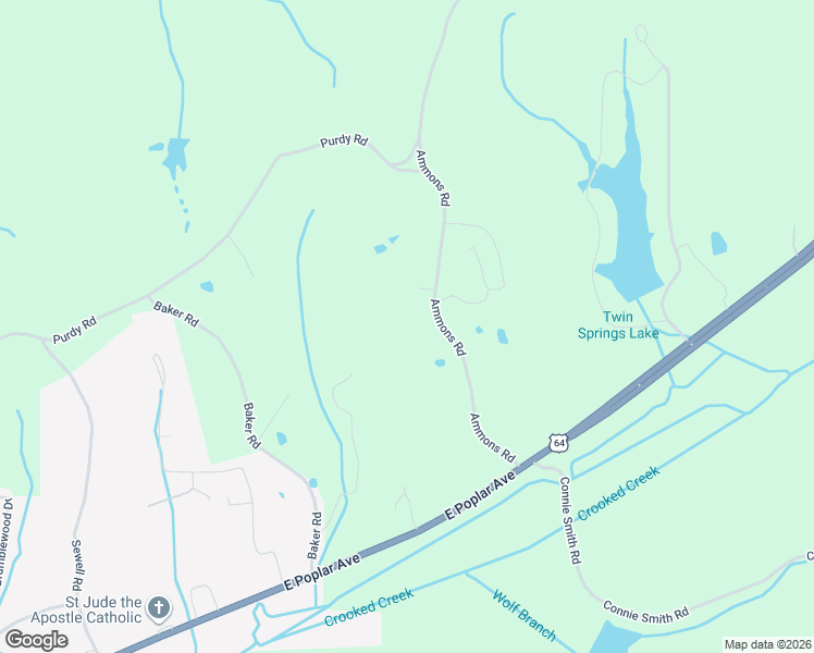 map of restaurants, bars, coffee shops, grocery stores, and more near 372 Ammons Road in Selmer