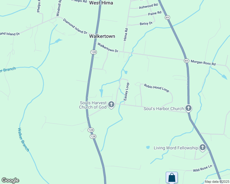 map of restaurants, bars, coffee shops, grocery stores, and more near 125 Easley Loop in Savannah