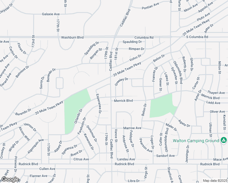 map of restaurants, bars, coffee shops, grocery stores, and more near 21000 Hacienda Boulevard in California City